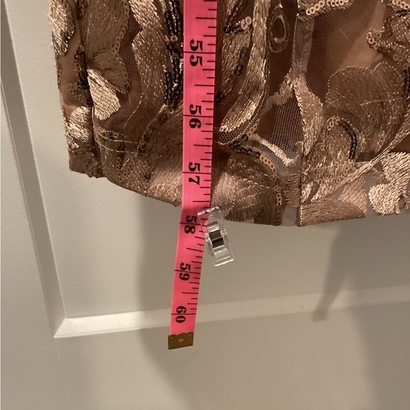 NWT Nordstrom JS Collections Metallic Long Evening Dress Size 4 - Picture 7 of 10